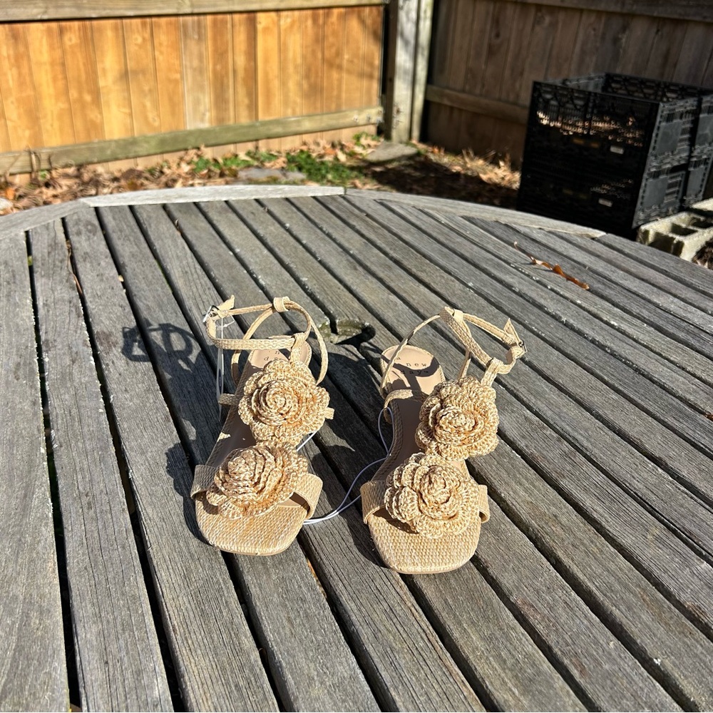 Nwt Women's Esme‎ Floral Crochet Kitten Heels - A New Day
Size 6 spring whimsy